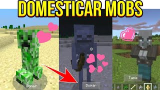 SAIU COMO DOMESTICAR MOBS NO MINECRAFT PE 1905  DOMESTIC MOBS MCPE 19  Pocket Edition [upl. by Aicac373]