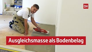 Nur Ausgleichsmasse als alleiniger Bodenbelag DH Trockenbau [upl. by Yrrej]