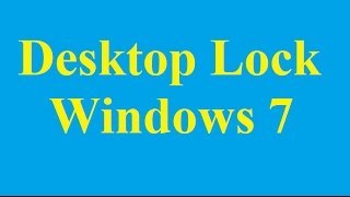 Verrouiller bureau de Windows 7 en un seul clic  Betdownloadcom [upl. by Anyg930]