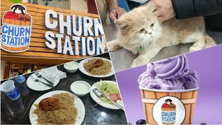 churn station ki ice cream or noori foods pe dinner [upl. by Aram294]