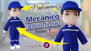 🚗Mecánico AMIGURUMI🧶a Crochet PASO A PASO 12  Colección PROFESIONES crochetapasitos [upl. by Berner]