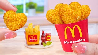 Mini Food Challenge 🍟 How To Cook Crispy Miniature Chicken Balls McDonalds Style🐥Tina Mini Cooking [upl. by Hillel]