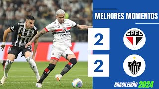 SÃO PAULO 2 X 2 ATLÉTICOMG  GOLS E MELHORES MOMENTOS  35ª RODADA BRASILEIRÃO 2024 [upl. by Lothair]