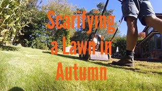 Scarifying a Lawn in Autumn [upl. by Franni]