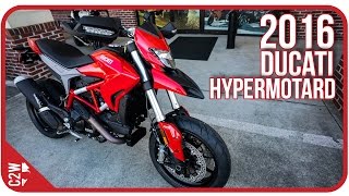 2016 Ducati Hypermotard  First Ride [upl. by Eidoj707]