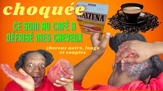 CE SOIN AU CAFÉ MAÏZENA A DEFRISÉ MES CHEVEUX JE SUIS CHOQUÉE  CHEVEUX NOIRS LISSES HYDRATÉS [upl. by Peterec177]