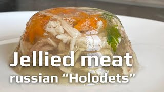 Chicken feet jellied meat recipe Salted meat jelly with natural collagen  Holodets [upl. by Latoniah]