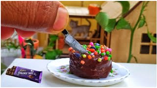 DairyMilk Chocolate Cake । Miniature Chocolate Cake Recipe । MiniFood Coocking MiniKitchen [upl. by Mima25]