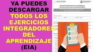 Soy Docente YA PUEDES DESCARGAR TODOS LOS EJERCICIOS INTEGRADORES DEL APRENDIZAJE EIA [upl. by Jeanine571]