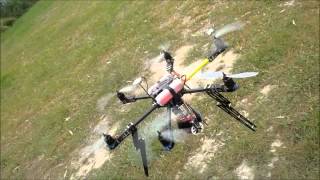 Alware Streak800 Hexacopter with WKM Motor Failsafe [upl. by Catto]