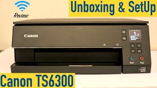 Unbox amp Install Setup Ink Cartridges in Canon TS6300 Allinone Printer review [upl. by Ellered220]