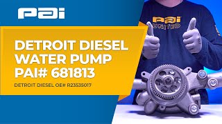 Detroit Diesel Series 60 127L amp 14L Water Pump PAI 681813 [upl. by Laemsi]