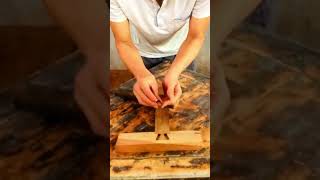 How toBuild two more wooden beams into the hole in a fishtail mortise and tenon style easily [upl. by Ailime]