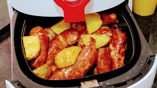 Linguiça Com Batata na Airfryer  Fácil e Gostoso 😋 [upl. by Andris]