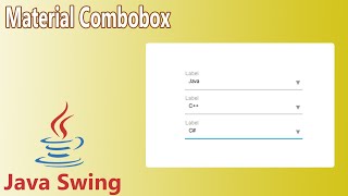 Java Swing  Custom Material Combobox [upl. by Leiuqeze]