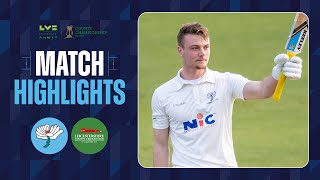 Highlights Yorkshire vs Leicestershire  Day One [upl. by Teryl]