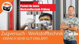 Zugversuch  Grundlagen  Werkstoffprüfung  Einfach sehr gut erklärt  Werkstofftechnik mit Jan [upl. by Atal613]