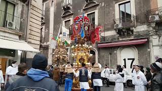 SantAgata 2019 le candelore danno il via alla processione giro esterno [upl. by Atneciv59]