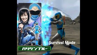 Ninpuu Sentai HurricangerPS1  Survival ModeHurricane Blue [upl. by Botzow]