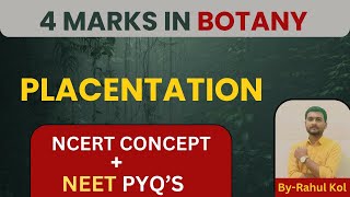 Placentation in PlantsTypes of PlacentationNCERT Based Concept NEET CLASS11th4 Marks in Botany [upl. by Ky]