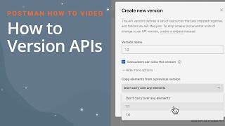 How to Version APIs  Postman [upl. by Eceerehs]