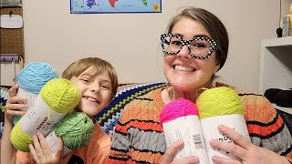 Michaels amp Joann budget yarn unboxing amp Aberdeens Wool Company mystery goodness [upl. by Kizzie]