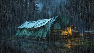 Rain and Thunder On Tent Sounds  SLEEP Instantly on a Rainy Night  Rest Relaxing ASMR [upl. by Suzetta]