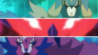 Zacian  Zamazenta  Eternatus  All moves in Pokémon [upl. by Ahseekat]