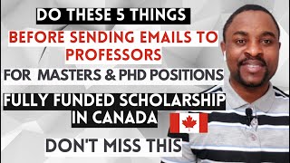 How to Contact Supervisors For MSc amp PhD in Canada  How to Get FAST RESPONSE TO EMAIL to Professors [upl. by Norris]