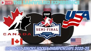 🔴CANADA vs USA🔵 live  SemiFinals Play by Play  WJC 2023 IIHF World Juniors [upl. by Brodench]