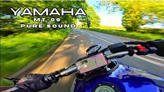 ASMR POV  Yamaha MT09 Akrapovic Sunny Ride  PURE SOUND [upl. by Fisk]