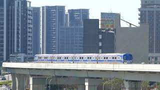 桃園機場捷運普通車駛入高鐵桃園站 Taoyuan Airport MRT Commuter Train [upl. by Sela426]