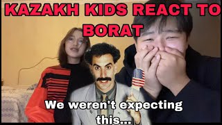 Kazakh teens react to Borat 100k subscriber special [upl. by Enirehtac]