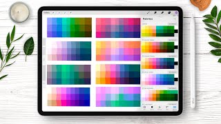 3 easy ways to create beautiful Procreate color palettes [upl. by Hulbert901]