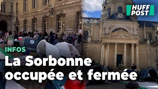 À Paris la Sorbonne fermée après une manifestation et un campement en soutien à la Palestine [upl. by Peacock]