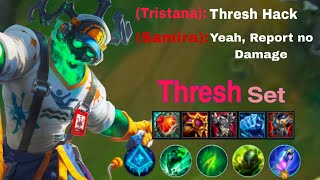 Thresh using Hack against Full AD  Thresh Gameplay S15 [upl. by Tdnarb]