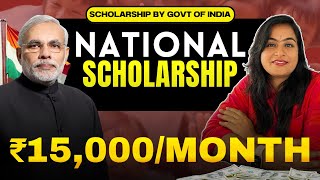 Government of India  ₹15000month  National Scholarship for postgraduate 2024 scholarship [upl. by Herwin]