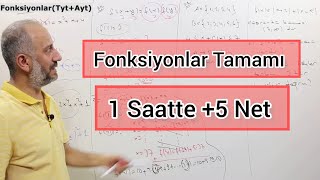 1 Saatte Fonksiyonlar Tamamı  5 Net öğrenmegarantili [upl. by Enihpled]