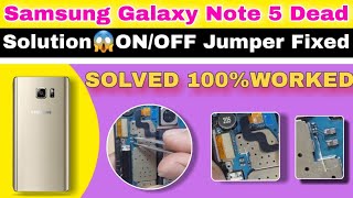 Samsung Note 5 Dead solution  OnOff Key Jumper Fixed ANJUMREPAIRING [upl. by Honig]