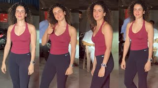 Jawaan Girl Sanya Malhotra spotted at PS Dance Studio for dance rehearsal sanyamalhotra [upl. by Leumel]