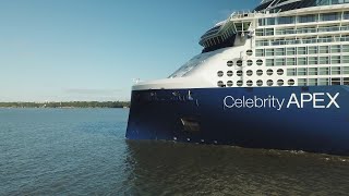 Celebrity APEX departure  RCCLCelebrity Cruises from SAINTNAZAIRE [upl. by Dahsraf]