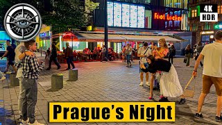 Prague Night Walking Tour of Old Town 🇨🇿 Czech Republic 4k HDR ASMR [upl. by Acinorev]