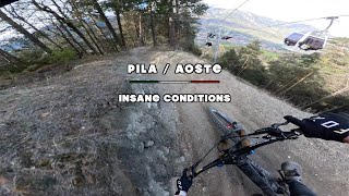 PILA  AOSTA  DOWNHILL FULL FLOW TRAIL  CONDITIONS 1010 [upl. by Espy]