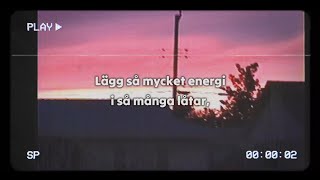 Så Mycket Energi lyric video [upl. by Rizas]