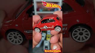 Fiat 500e in Burgundy RED EDITION 2024 HotWheels Mainline unboxing [upl. by Eissahc]