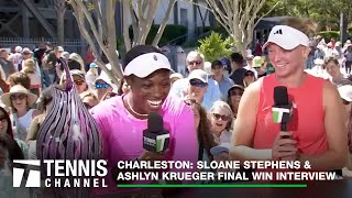 Sloane Stephens and Ashlyn Krueger Win Their First Doubles Title Together  Charleston 2024 Final [upl. by Zeni570]