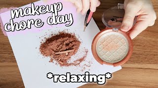 Repress amp Chill With Me  Relaxing Makeup Chore Day [upl. by Inahc105]