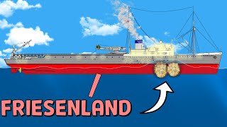 Ship Friesenland VS Bombs ◉ Floating Sandbox [upl. by Erelia]