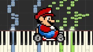 Super Mario Kart  Koopa Troopa Beach SNES  Recorded by alexsteb Piano Tutorial  Synthesia [upl. by Tedmann]