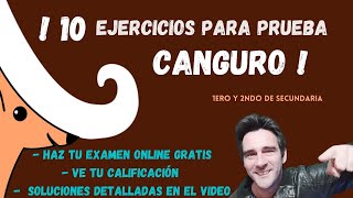 10 Ejercicios para CANGURO matemático 2021 1ero2ndo Secundaria Examen prueba gratis y soluciones [upl. by Karame]